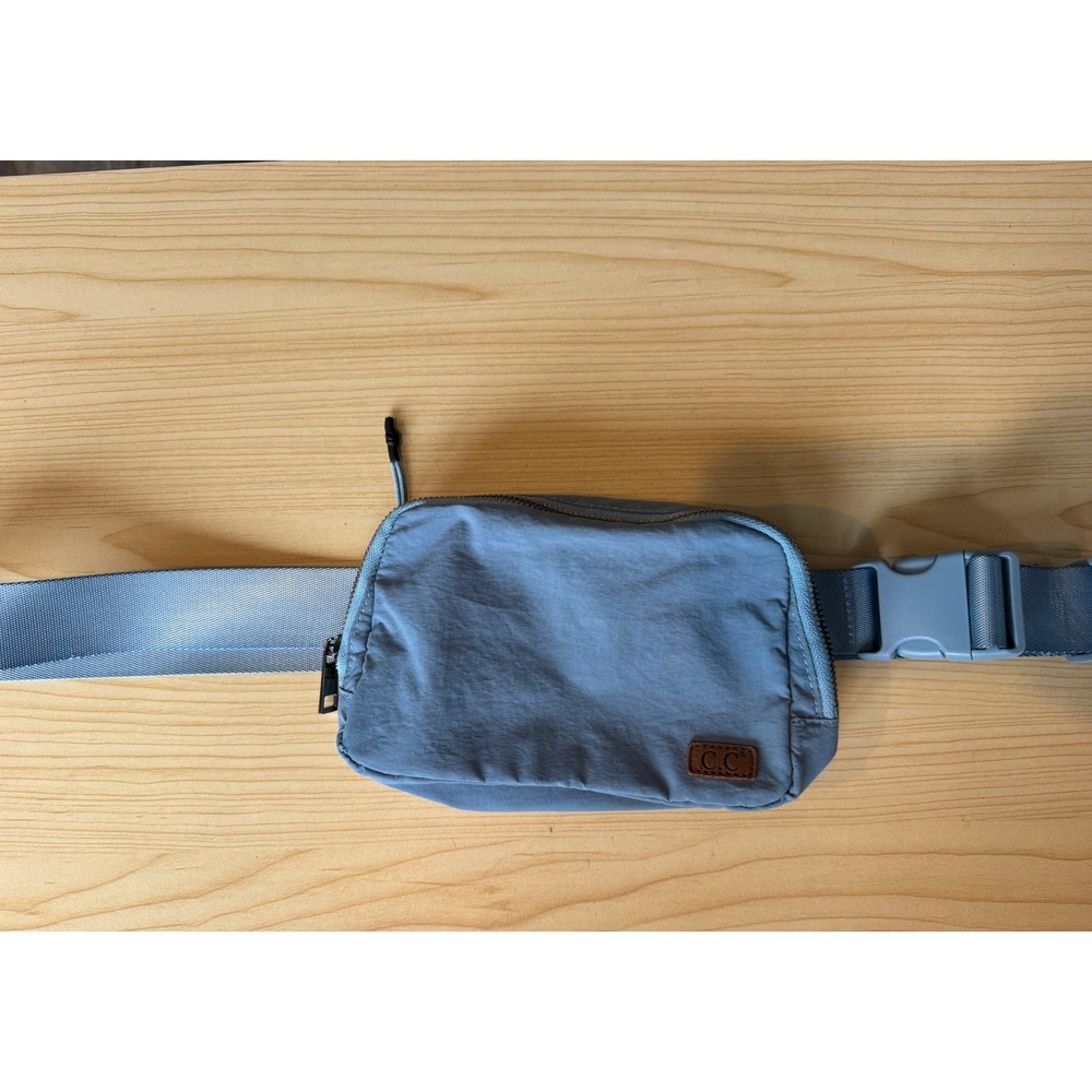 C.C Belt Bag Blue Nylon Waist Pack Crossbody Fanny Pack Travel Pouch Hip Bag New